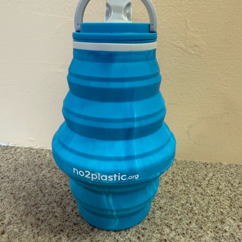 Blue Collapsible Water Bottle - Picture 7 of 11